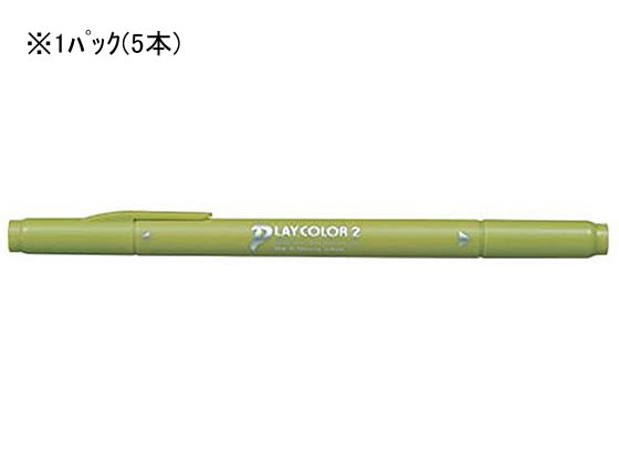 トンボ鉛筆 プレイカラー2 ライムグリーン 5本 WS-TP50 1パック（ご注文単位1パック)【直送品】