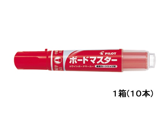 パイロット ボードマスター 中細字 赤 10本 WMBM-12FM-R 1箱（ご注文単位1箱)【直送品】