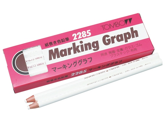 トンボ鉛筆 マーキンググラフ 白 12本 2285-01 1打（ご注文単位1打)【直送品】