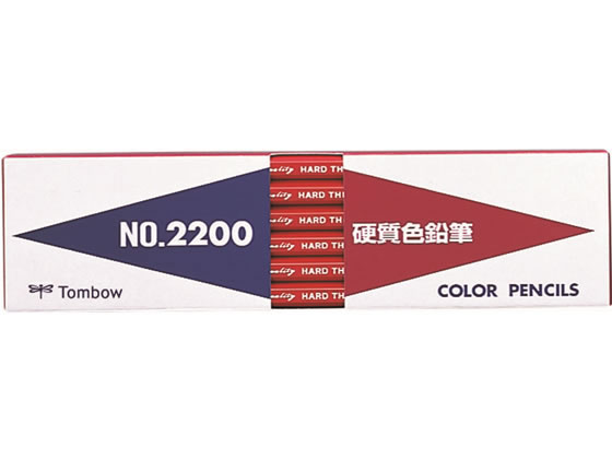 トンボ鉛筆 硬質色鉛筆 2200単色赤 2200-25 1打（ご注文単位1打)【直送品】