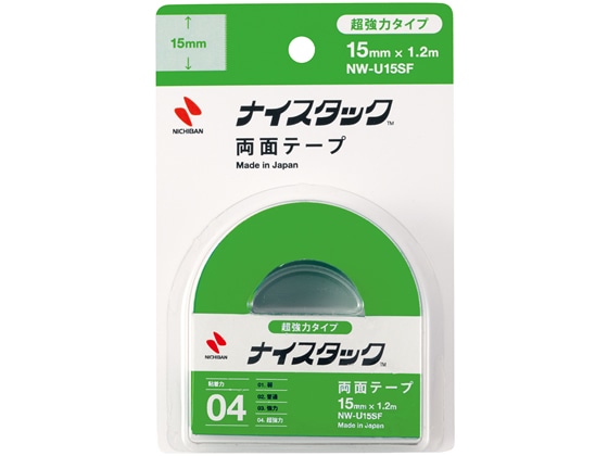 ニチバン 両面テープ 超強力タイプ 15×1.2 NW-U15SF 1個（ご注文単位1個)【直送品】