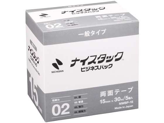 ニチバン ナイスタック ビジネスパック 15mm×30m 5巻 NWBP-15 1箱（ご注文単位1箱)【直送品】