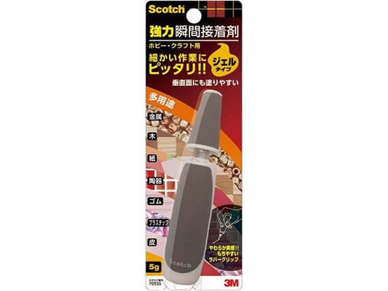 3M スコッチ 強力瞬間接着剤 ジェル ホビー・クラフト用 5g 7055S 1本（ご注文単位1本)【直送品】