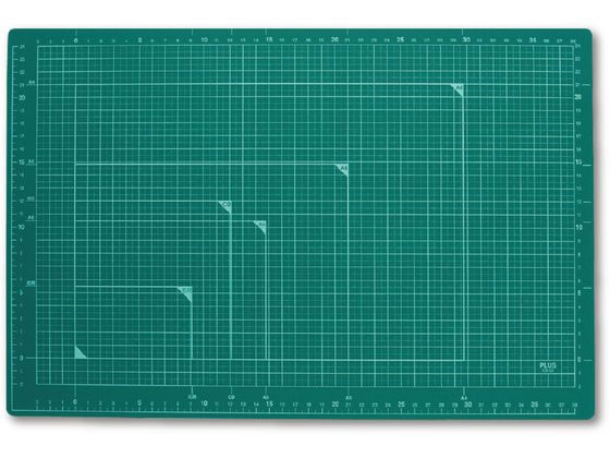 プラス カッティングマット両面A3 グリーン CS-A3 48-584 1枚（ご注文単位1枚)【直送品】