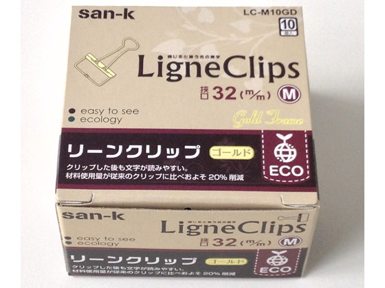 サンケーキコム リーンクリップ ゴールド M 10個 LC-M10GD 1箱（ご注文単位1箱)【直送品】