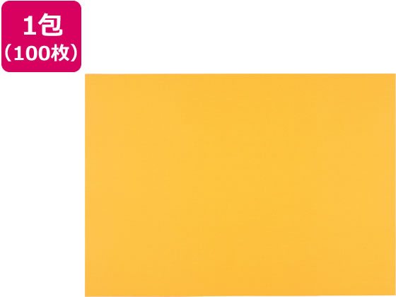 再生色画用紙 八ツ切 やまぶきいろ 100枚 8NCR-324 1束（ご注文単位1束)【直送品】