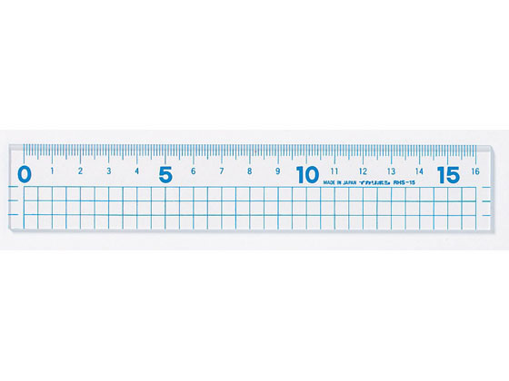 西敬 16cm方眼直線定規 青 RHS-15BB 1本（ご注文単位1本)【直送品】