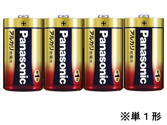 パナソニック アルカリ乾電池単1形1パック4本 LR20XJ 4SW 1パック（ご注文単位1パック)【直送品】