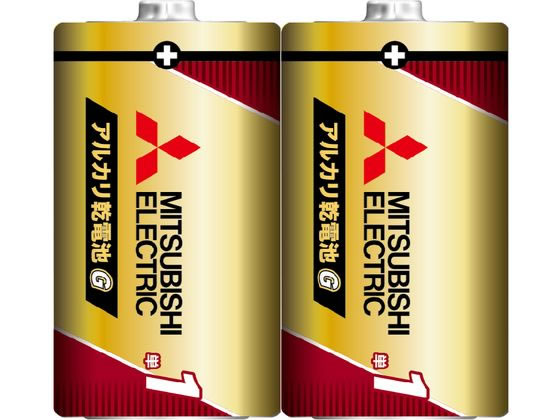 三菱電機 アルカリ乾電池 単1形 2本 LR20GR 2S 1パック（ご注文単位1パック)【直送品】