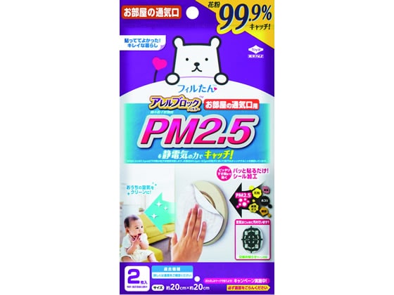 フィルたん アレルブロックフィルター PM2.5対応 2枚 1袋（ご注文単位1袋)【直送品】