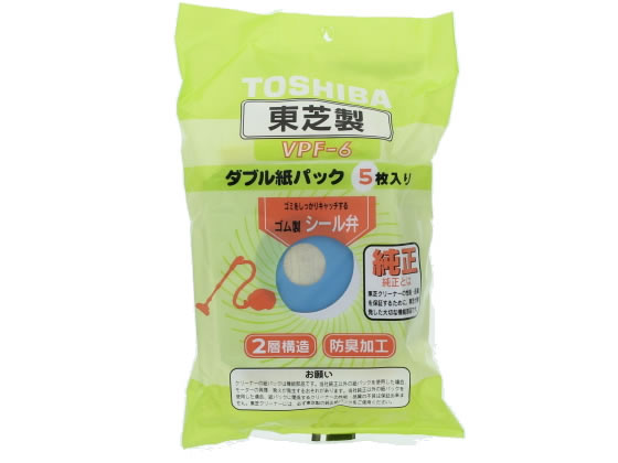 東芝 クリーナー紙パック VPF-6 1パック（ご注文単位1パック)【直送品】