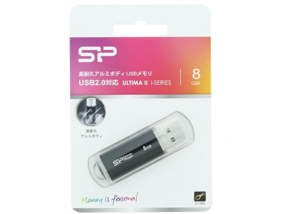 シリコンパワー USBフラッシュドライブ 8GB SP008GBUF2M01V1K 1個（ご注文単位1個)【直送品】