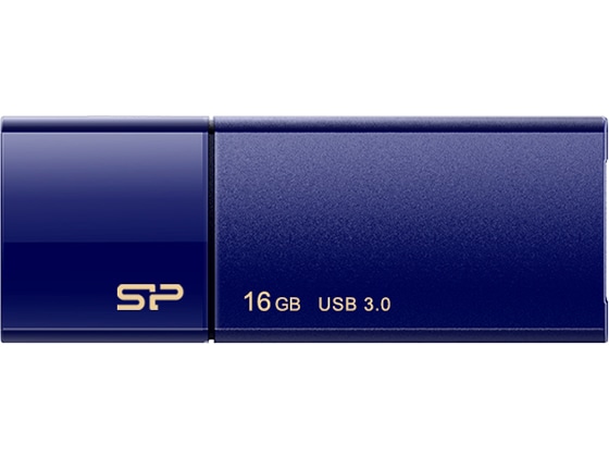 シリコンパワー USB3.0 スライド式USBメモリ 16GB ネイビー 1個（ご注文単位1個)【直送品】