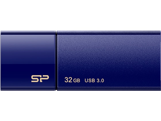 シリコンパワー USB3.0 スライド式USBメモリ 32GB ネイビー 1個（ご注文単位1個)【直送品】