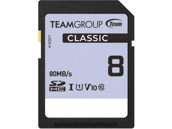 TEAM SDHC UHS-I U1 Classicシリーズ8GB TSDHC8GIV1001 1枚（ご注文単位1枚)【直送品】