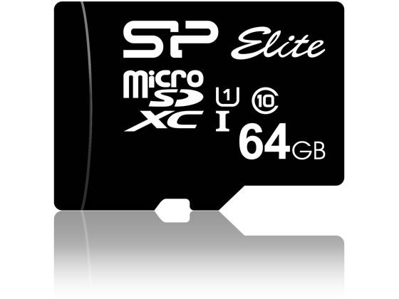 シリコンパワー microSDXC 64GB SP064GBSTXBU1V10SP 1枚（ご注文単位1枚)【直送品】