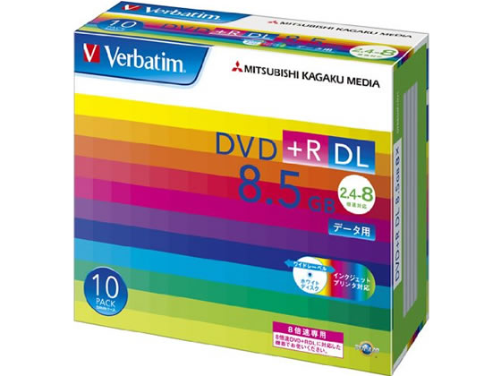 バーベイタム DVD+R DL 8.5GB データー用 8倍速 10枚 1パック（ご注文単位1パック)【直送品】