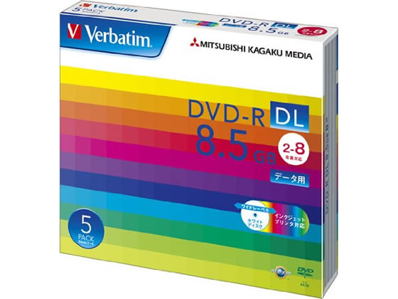 バーベイタム DVD-R DL 8.5GB データー用 8倍速 5枚 1パック（ご注文単位1パック)【直送品】