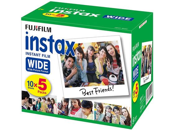 フジフイルム インスタックスワイド専用フィルムINSTAX WIDE 10枚撮5パック 1箱（ご注文単位1箱)【直送品】