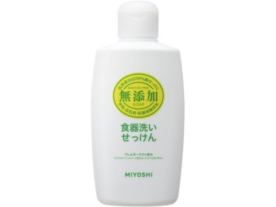 ミヨシ石鹸 無添加 食器洗いせっけん ボトル 370ml 1個（ご注文単位1個)【直送品】