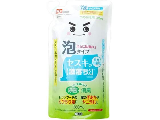 レック GNセスキ密着泡スプレー 詰替360mL S00689 1個（ご注文単位1個)【直送品】