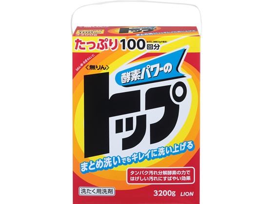 ライオン 無リン トップ 3200g 1箱（ご注文単位1箱)【直送品】