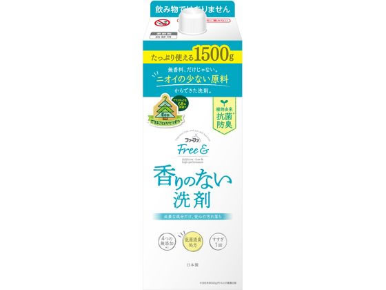 NSファーファJ ファーファフリー& 香りのない洗剤 詰替パック 1500g 1個（ご注文単位1個)【直送品】