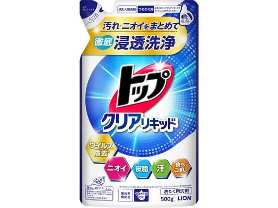 ライオン トップ クリアリキッド つめかえ用 500g 1個（ご注文単位1個)【直送品】