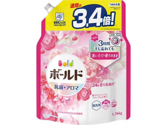 P&G ボールドジェル ブロッサムの香り 詰替 超ジャンボ 1360g 1個（ご注文単位1個)【直送品】