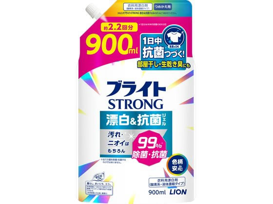 ライオン ブライトSTRONG 漂白&抗菌ジェル つめかえ用 900ml 1個（ご注文単位1個)【直送品】