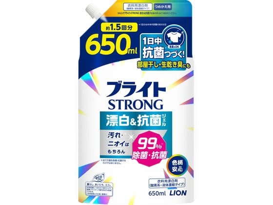 ライオン ブライトSTRONG 漂白&抗菌ジェル つめかえ用 650ml 1個（ご注文単位1個)【直送品】