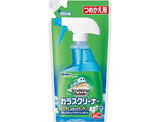 ジョンソン スクラビングバブル ガラスクリーナーつめかえ 400ml 1パック（ご注文単位1パック)【直送品】