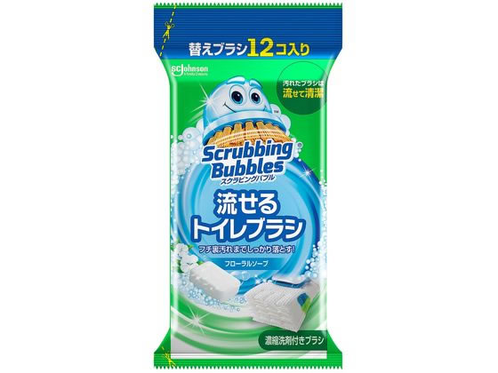 ジョンソン 流せるトイレブラシ フローラルソープ 替え 12個 1パック（ご注文単位1パック)【直送品】