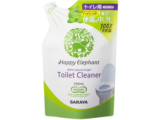 サラヤ ハッピーエレファント トイレクリーナー 詰替用 350ml 1個（ご注文単位1個)【直送品】