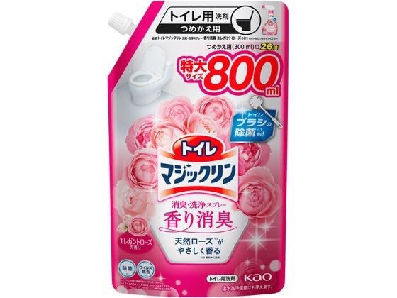 KAO トイレマジックリン消臭洗浄スプレー 香り消臭 詰替 800ml 1個（ご注文単位1個)【直送品】