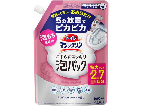 KAO トイレマジックリン こすらずスッキリ泡パック フローラル替え 660ml 1個（ご注文単位1個)【直送品】