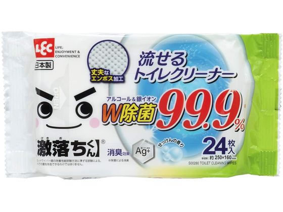 レック 激落ちくん 流せる除菌トイレクリーナー24枚 S00280 1個（ご注文単位1個)【直送品】