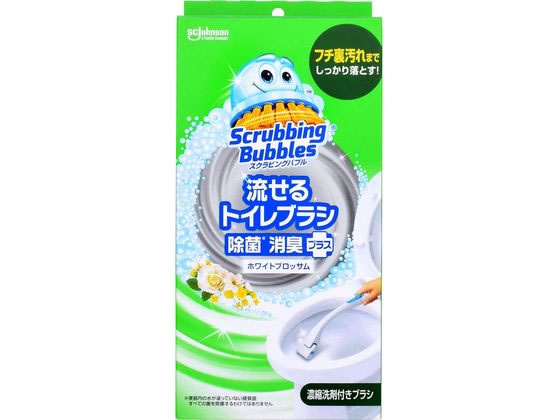 ジョンソン 流せるトイレブラシ ホワイトブロッサム 本体 1個（ご注文単位1個)【直送品】