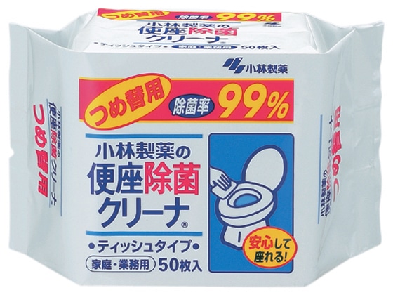 小林製薬 便座除菌クリーナー 家庭・業務用 詰替 50枚 1個（ご注文単位1個)【直送品】