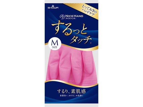 ショーワグローブ ナイスハンド するっとタッチ M ルビーピンク 1双（ご注文単位1双)【直送品】