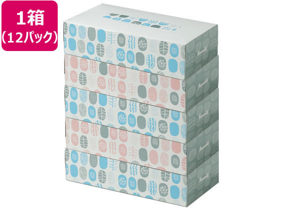 Forestway ティッシュペーパー ノルディック 200組 5個×12パック 1箱（ご注文単位1箱)【直送品】