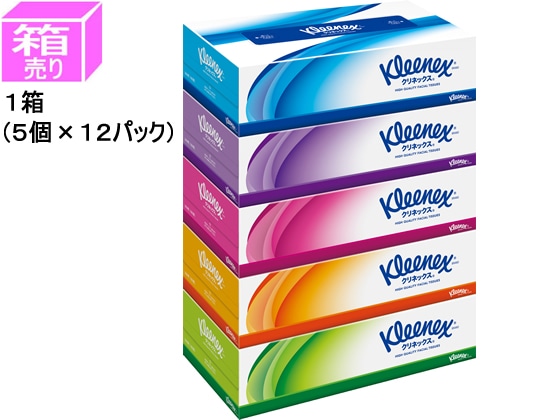 クレシア クリネックスティッシュ 180組 5個×12パック 40442 1箱（ご注文単位1箱)【直送品】