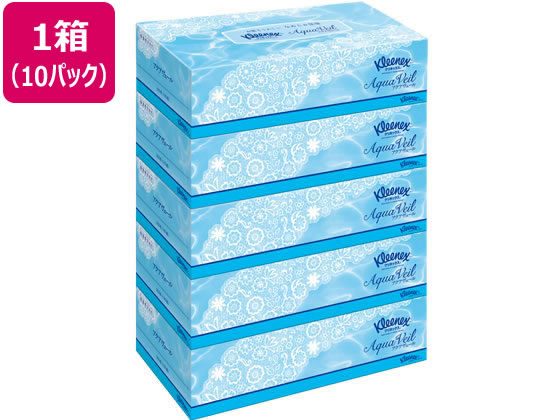 クレシア クリネックス ティシュー アクアヴェール 180組 5箱 10パック 40377 1箱（ご注文単位1箱)【直送品】