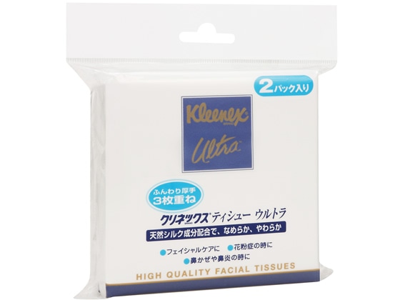 クレシア クリネックスティシュー ウルトラポケット 2個 47255 1パック（ご注文単位1パック)【直送品】