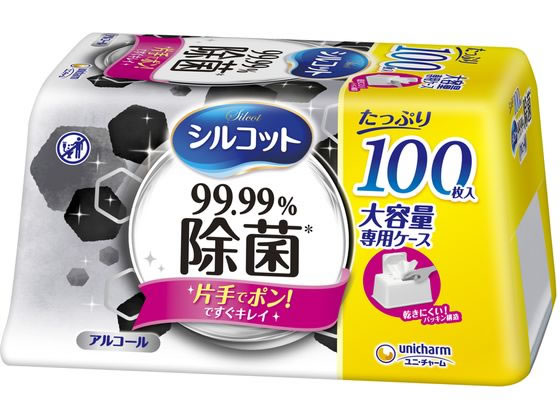 ユニ・チャーム シルコット99.99%除菌WET 本体 大容量100枚 41577 1個（ご注文単位1個)【直送品】