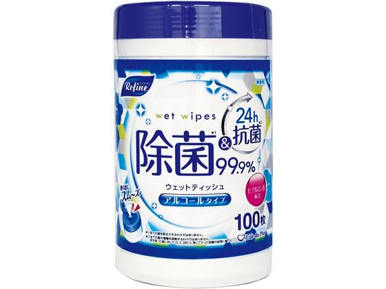 Life-do.Plus RFアルコール除菌ウェットボトル 100枚 1個（ご注文単位1個)【直送品】