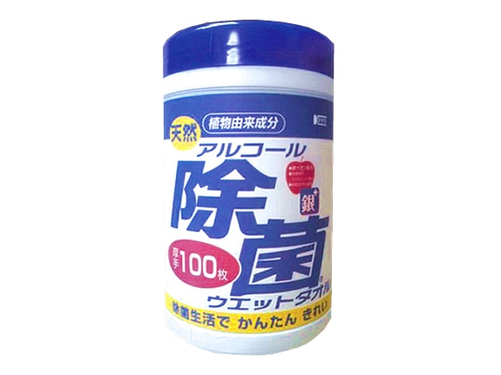 コーヨー化成 アルコール除菌ウェットタオルボトル 本体 100枚 00-0431 1個（ご注文単位1個)【直送品】