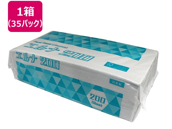 太洋紙業 ペーパータオル エルナ 中判 200枚×35パック 6286 1箱（ご注文単位1箱)【直送品】