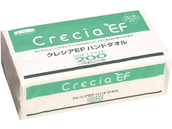 クレシア クレシアEF ハンドタオル ソフトタイプ 200組 1束（ご注文単位1束)【直送品】