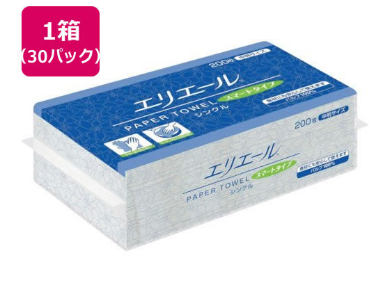 大王製紙 エリエール ペーパータオルスマート 中判 200枚×30パック 1箱（ご注文単位1箱)【直送品】